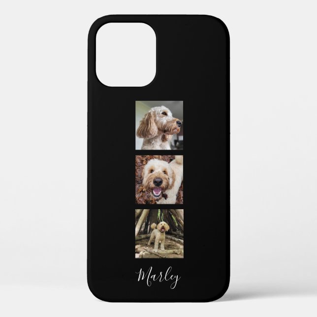 Funda De Case-Mate Para iPhone Mascota multifotográfico moderno (Reverso )