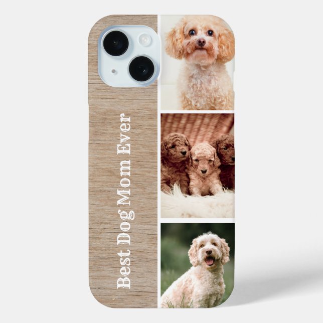 Funda De Case-Mate Para iPhone Mascota Personalizado de fotografía Textos Fondo d (Reverso )