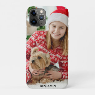 Funda Para iPhone 11 Pro Mascotas con nombre de foto personalizadas moderna