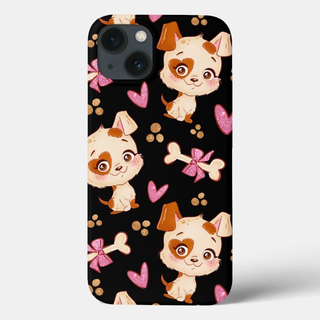 Funda De Case-Mate Para iPhone Mascotas de patrones adormecidos tontos graciosos (Reverso)