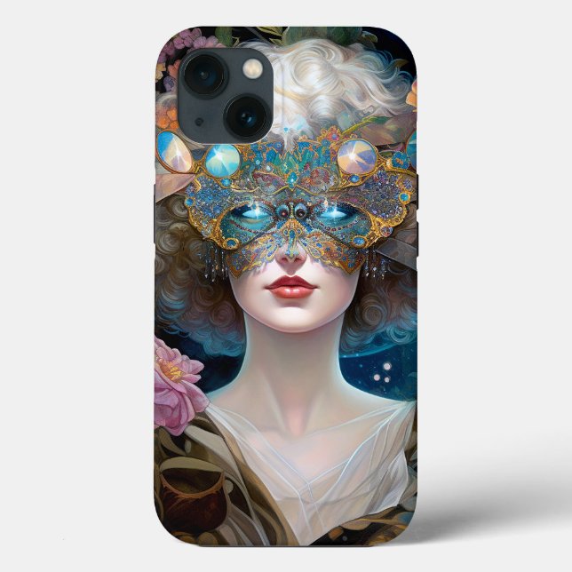 Funda De Case-Mate Para iPhone Masked Lady Fantasy Art (Reverso )