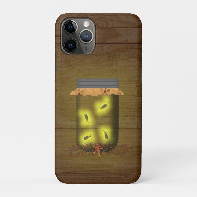 Funda De Case-Mate Para iPhone Mason Jar De Las Luciérnagas (Reverso)