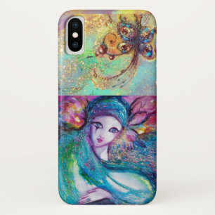 FUNDA PARA iPhone X MASQUERADA VENECIANA / MÁSCARA AZUL