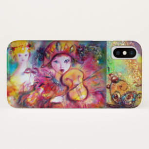 FUNDA PARA iPhone X MASQUERADE VENECIANO / HARLEQUINA Y COLUMBINA