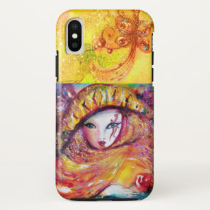 FUNDA PARA iPhone XS MASQUERADE VENECIANO - MÁSCARA EN AMARILLO