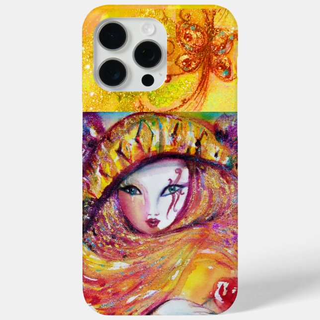 FUNDA DE Case-Mate PARA iPhone MASQUERADE VENECIANO - MÁSCARA EN AMARILLO (Reverso )