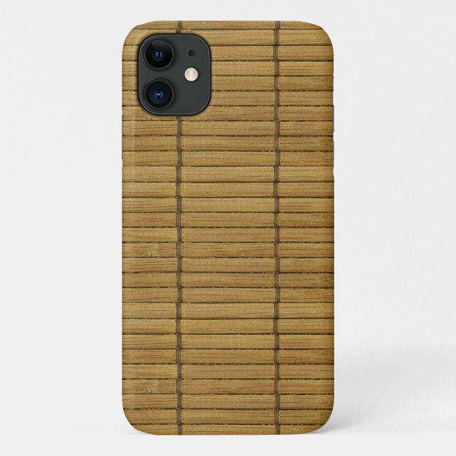 Funda De Case-Mate Para iPhone Mat Tatami Japonesa, Mat Bamboo, Placas Bambú (Reverso)
