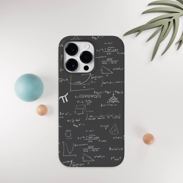 Funda De Case-Mate Para iPhone Matemáticas de pizarra blanca y negra (Subido por el creador)