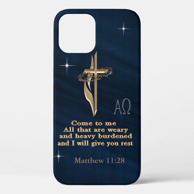 Funda De Case-Mate Para iPhone Mateo 11:28 (Reverso )