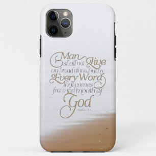 Funda Para iPhone 11 Pro Max Mateo 4:4 El hombre no vivirá solo con pan