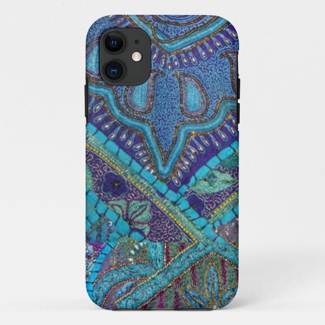 Funda De Case-Mate Para iPhone Materia textil bordada moldeada antigua del (Reverso)