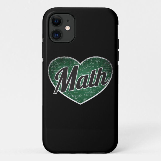 Funda De Case-Mate Para iPhone Math Retro Heart Blackboard Love (Reverso)