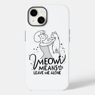 Funda Para iPhone 14 De Case-Mate Maullar Significa Déjame Solo - Gato Divertido Est