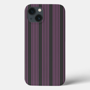 Funda Para iPhone 13 Mauve púrpura y carbón vegetal de cinco rayas