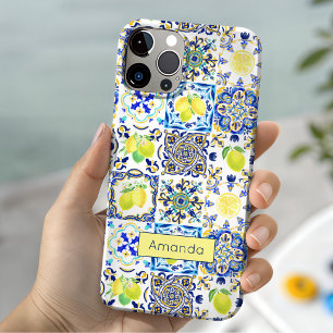 Funda Para iPhone 15 Mayólica mediterránea siciliana de verano
