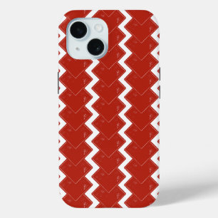 Funda Para iPhone 15 Mazo de Cuadrados Rojos
