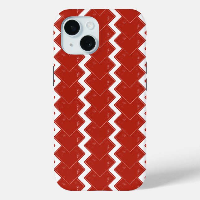 Funda De Case-Mate Para iPhone Mazo de Cuadrados Rojos (Reverso )