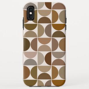 Funda Para iPhone XS Max MCM Semicircles Browns+Cream Big Pattern