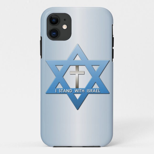Funda De Case-Mate Para iPhone Me coloco con la estrella cruzada cristiana de (Reverso)