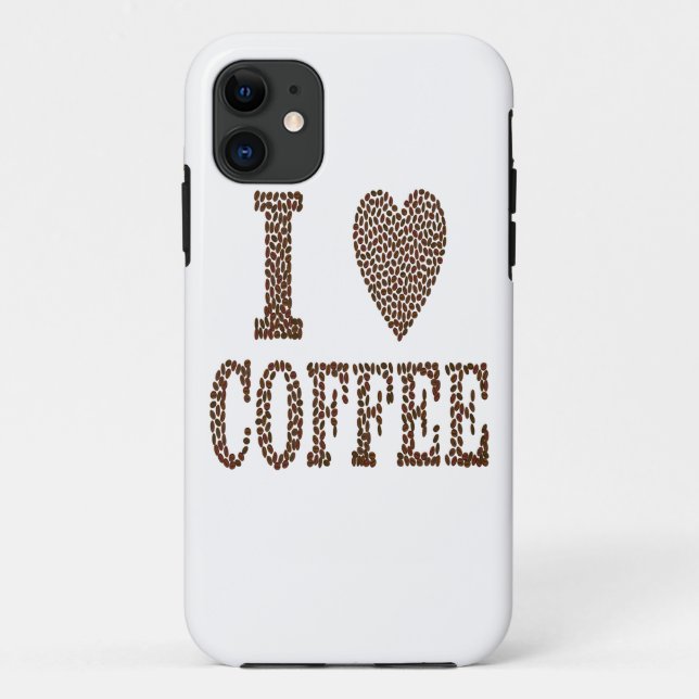 Funda De Case-Mate Para iPhone Me encanta el café (Reverso)
