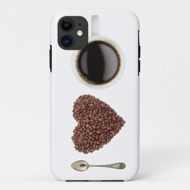 Funda De Case-Mate Para iPhone Me encanta el café (Reverso)