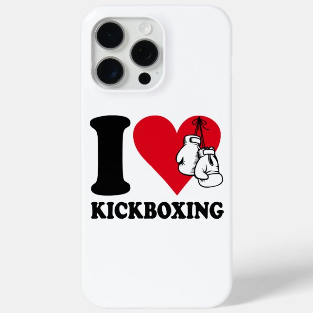 Funda De Case-Mate Para iPhone Me encanta el kickboxing (Reverso )