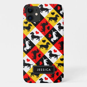 Funda Para iPhone 11 Me encanta el patrón de perros adorables