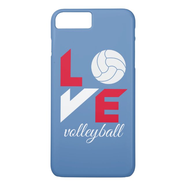 Funda De Case-Mate Para iPhone Me encanta el voleibol (Reverso)