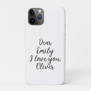 Funda Para iPhone 11 Pro Me encanta la plantilla de texto