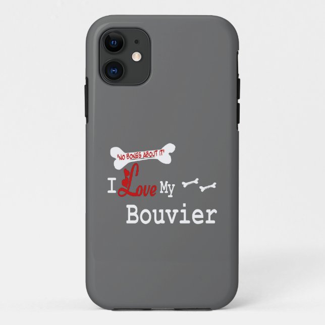 Funda De Case-Mate Para iPhone Me encanta mi Bouvier des Flandres (Reverso)