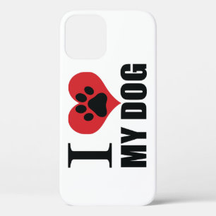 Funda Para iPhone 12 Me encanta mi perro tirando almohada