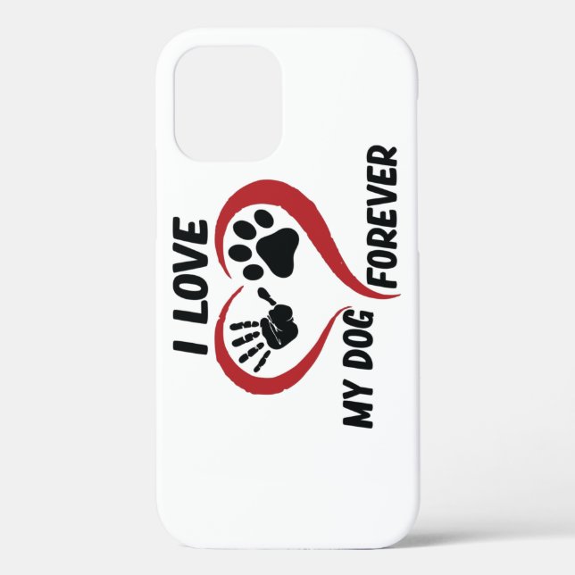 Funda De Case-Mate Para iPhone Me encanta mi perro tirando almohada (Reverso )