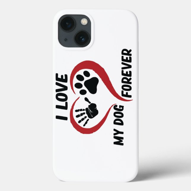 Funda De Case-Mate Para iPhone Me encanta mi perro tirando almohada (Reverso)
