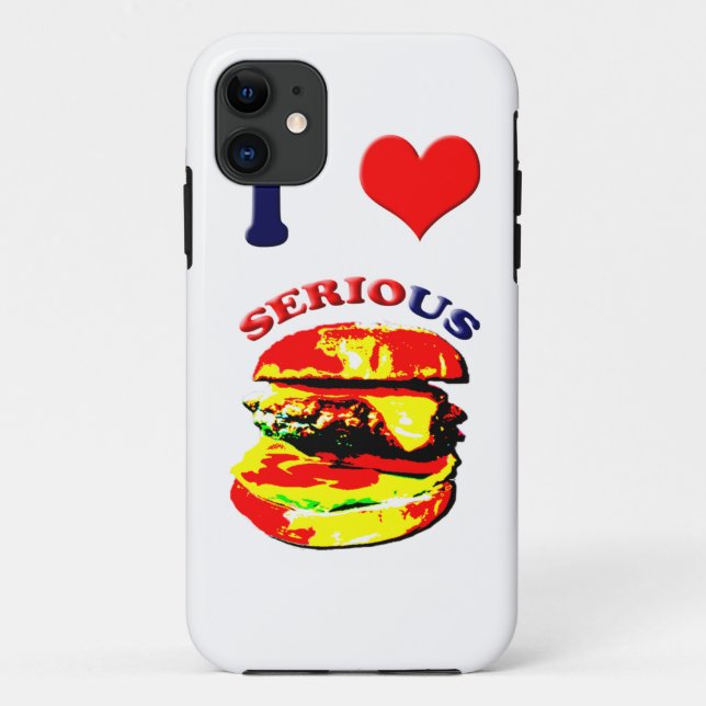Funda De Case-Mate Para iPhone Me encantan las hamburguesas serias (Reverso)