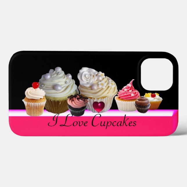 Funda De Case-Mate Para iPhone ME ENCANTAN LOS DELICIOSOS CUPCAKES DE COLOR rosad (Reverso (Horizontal))