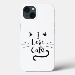 Funda Para iPhone 13 Me encantan los gatos