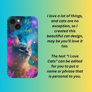 Funda Para iPhone 13 Me encantan los gatos