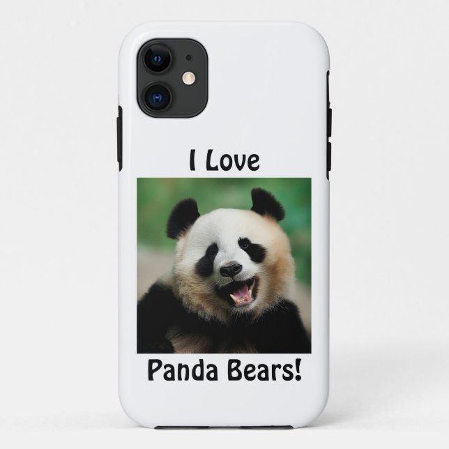 Funda De Case-Mate Para iPhone Me encantan los osos panda (Reverso)