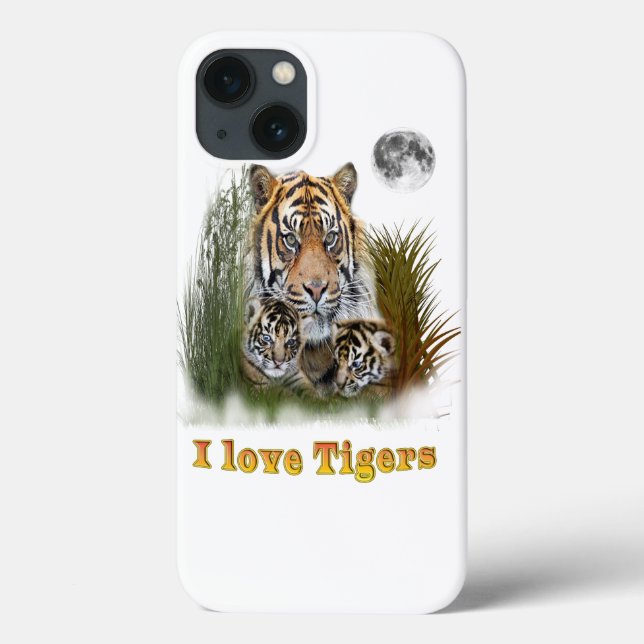 Funda De Case-Mate Para iPhone Me encantan los Tigres (Reverso)