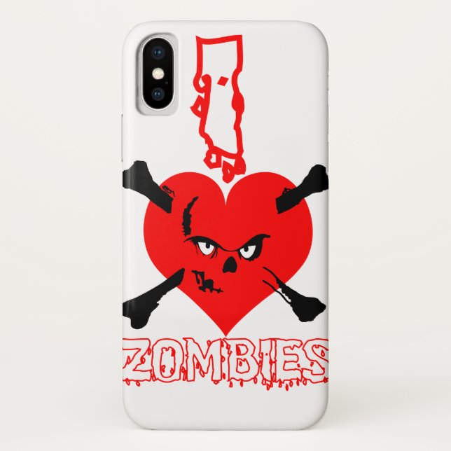 Funda De Case-Mate Para iPhone Me encantan los zombis (Reverso)