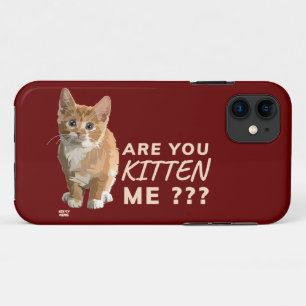 Funda Para iPhone 11 "¿ME ESTÁS MATANDO?" lindo gato gracioso