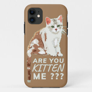 Funda Para iPhone 11 "¿ME ESTÁS MATANDO?" lindo gato gracioso
