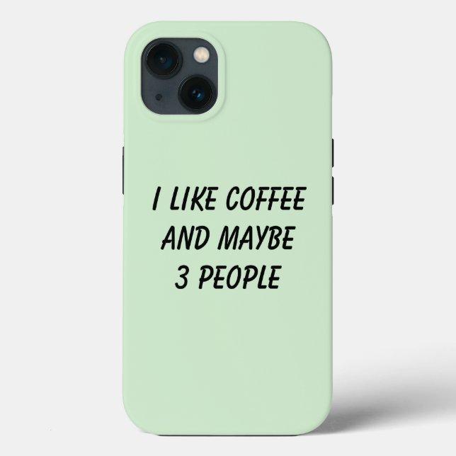Funda De Case-Mate Para iPhone Me Gusta El Café Y Quizá 3 Personas (Reverso )