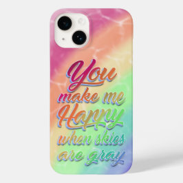 Funda Para iPhone 14 De Case-Mate Me haces feliz cuando los cielos son grises | Arco