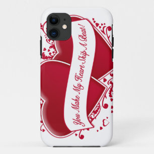 Funda Para iPhone 11 ¡Me Haces Saltar el Corazón! Corazones Rojos