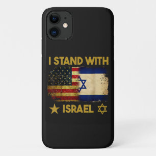 Funda Para iPhone 11 Me mantengo con Israel Bandera de América