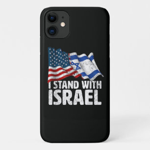Funda Para iPhone 11 Me mantengo con Israel USA bandera estadounidense