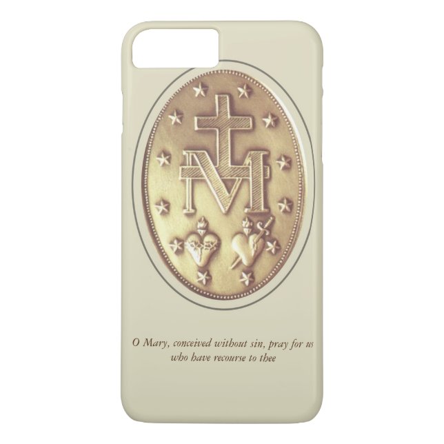 Funda De Case-Mate Para iPhone medalla milagrosa (Reverso)