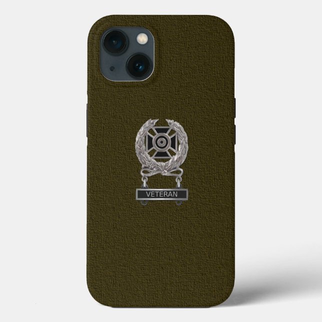 Funda De Case-Mate Para iPhone Medalla para la insignia de veterano experto (Reverso )