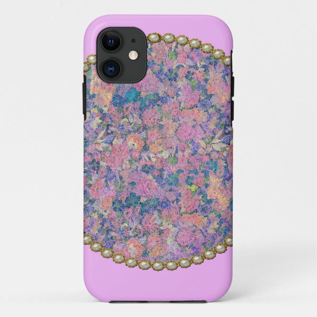 Funda De Case-Mate Para iPhone Medallón rosa (Reverso)